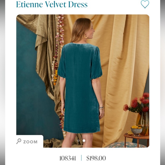 Sundance Navy Blue Velvet Dress - Picture 5 of 7